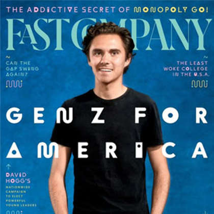 "It's a Tough Job, But Gen Z Needs to Do It"—David Hogg Rallies Youth Into Politics in Latest Issue of "Fast Company"